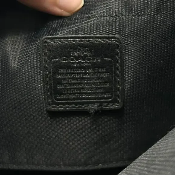 Coach Convertible Crossbody Bag Small Black Pebble Leather Gold Strap Designer - Picture 7 of 10